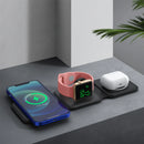 CHARGEUR SANS FIL MULTIFONCTION MOBI 3-EN-1 15W STAND