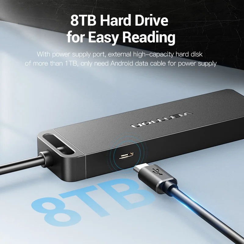HUB USB 3.0 HUB USB 2.0 ADAPTATEUR MULTI-USB RÉPARTITEUR 4 PORTS HAUTE VITESSE AVEC PORT DE CHARGE MICRO USB
