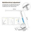 LAMPE DE BUREAU LED AVEC CHARGE SANS FIL QI 10W CALENDRIER THERMOMÈTRE ET RÉVEIL