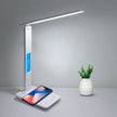 LAMPE DE BUREAU LED AVEC CHARGE SANS FIL QI 10W CALENDRIER THERMOMÈTRE ET RÉVEIL