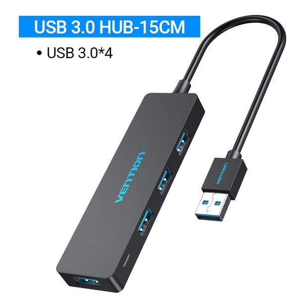 HUB USB 3.0 HUB USB 2.0 ADAPTATEUR MULTI-USB RÉPARTITEUR 4 PORTS HAUTE VITESSE AVEC PORT DE CHARGE MICRO USB