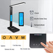 LAMPE DE BUREAU LED AVEC CHARGE SANS FIL QI 10W CALENDRIER THERMOMÈTRE ET RÉVEIL