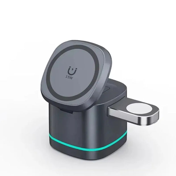 SUPPORT DE CHARGE SANS FIL MAGNÉTIQUE 3 EN 1 POUR MAGSAFE STATION DE CHARGE RAPIDE