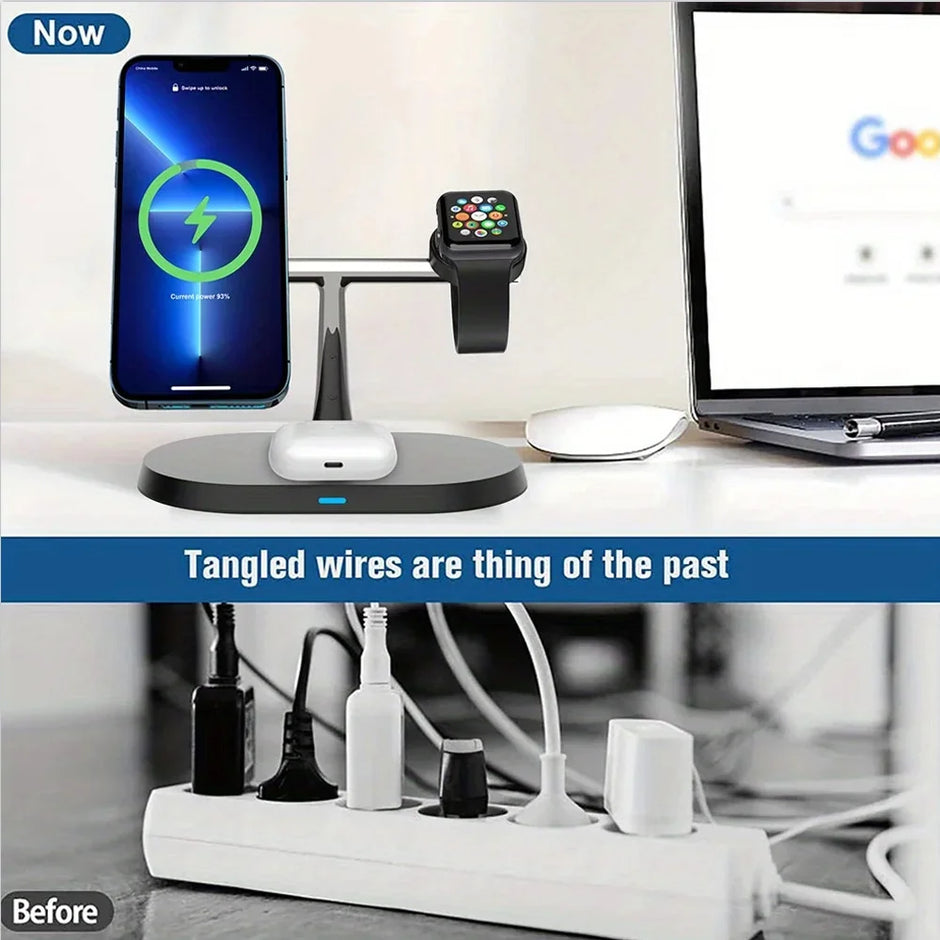 SUPPORT DE CHARGEUR SANS FIL MAGNÉTIQUE 3 EN 1