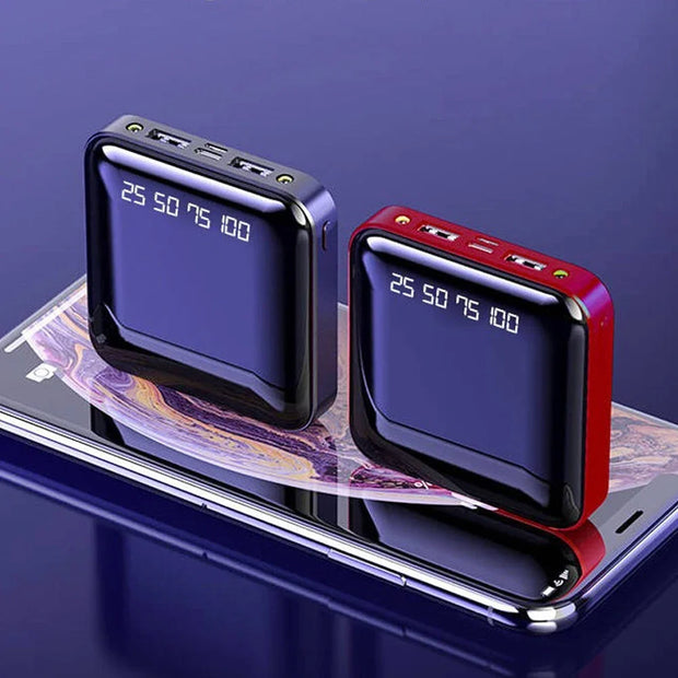 BATTERIE EXTERNE MINI 50000MAH CHARGEUR PORTABLE AVEC ÉCRAN MIROIR LED