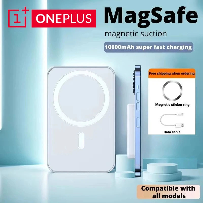 BANQUE D’ÉNERGIE SANS FIL MAGNÉTIQUE ONEPLUS 30000MAH BATTERIE EXTERNE COQUES CHARGEUR À CHARGE RAPIDE POUR TÉLÉPHONE MOBILE