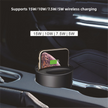 CHARGEUR SANS FIL POUR TÉLÉPHONE PORTABLE AVEC PORTE-GOBELET – ACCESSOIRE DE VOITURE DC12V 5A