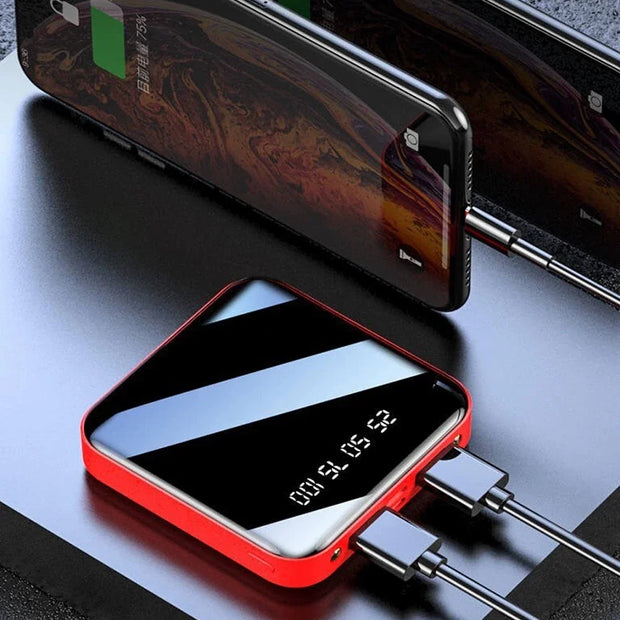 BATTERIE EXTERNE MINI 50000MAH CHARGEUR PORTABLE AVEC ÉCRAN MIROIR LED