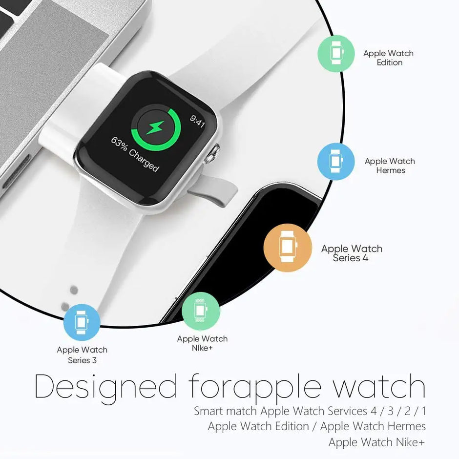 STATION D’ACCUEIL DE CHARGE SANS FIL PORTABLE CÂBLE CHARGEUR USB POUR APPLE WATCH SÉRIE