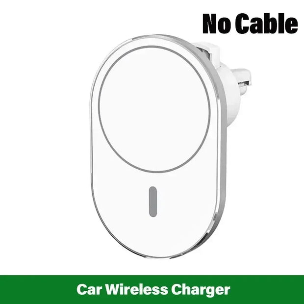 CHARGEUR SANS FIL MAGNÉTIQUE POUR VOITURE MAGSAFE POUR TÉLÉPHONE PORTABLE SUPPORT DE TÉLÉPHONE POUR GRILLE D’AÉRATION