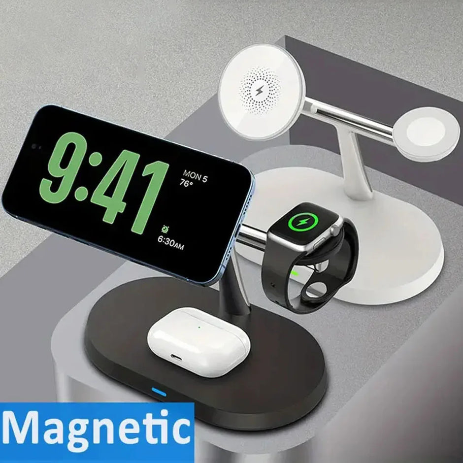SUPPORT DE CHARGEUR SANS FIL MAGNÉTIQUE 3 EN 1