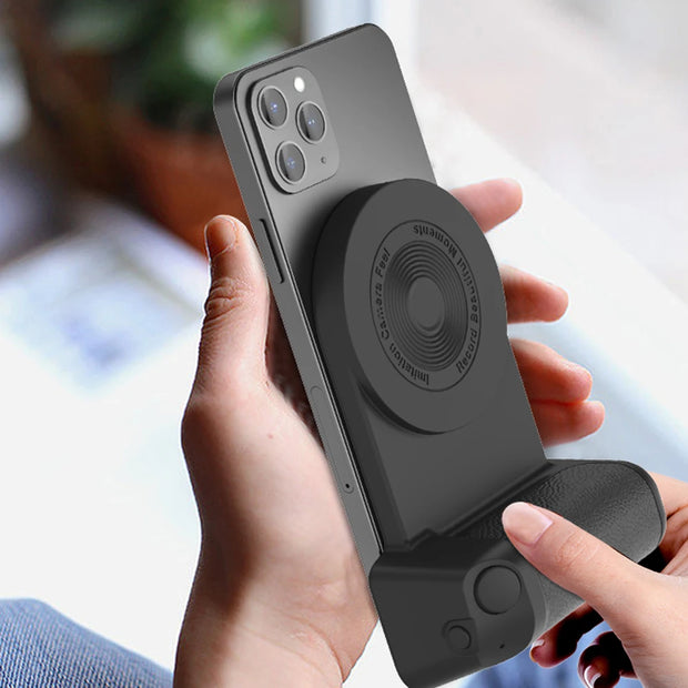 SUPPORT APPAREIL PHOTO 3 EN 1 AVEC POIGNÉE DE CHARGE MULTIFONCTIONNELLE MAGNÉTIQUE POUR SELFIE AVEC SUPPORT PHOTO BLUETOOTH COMPATIBLE ANTI-VIBRATION POUR ANDROID/IOS