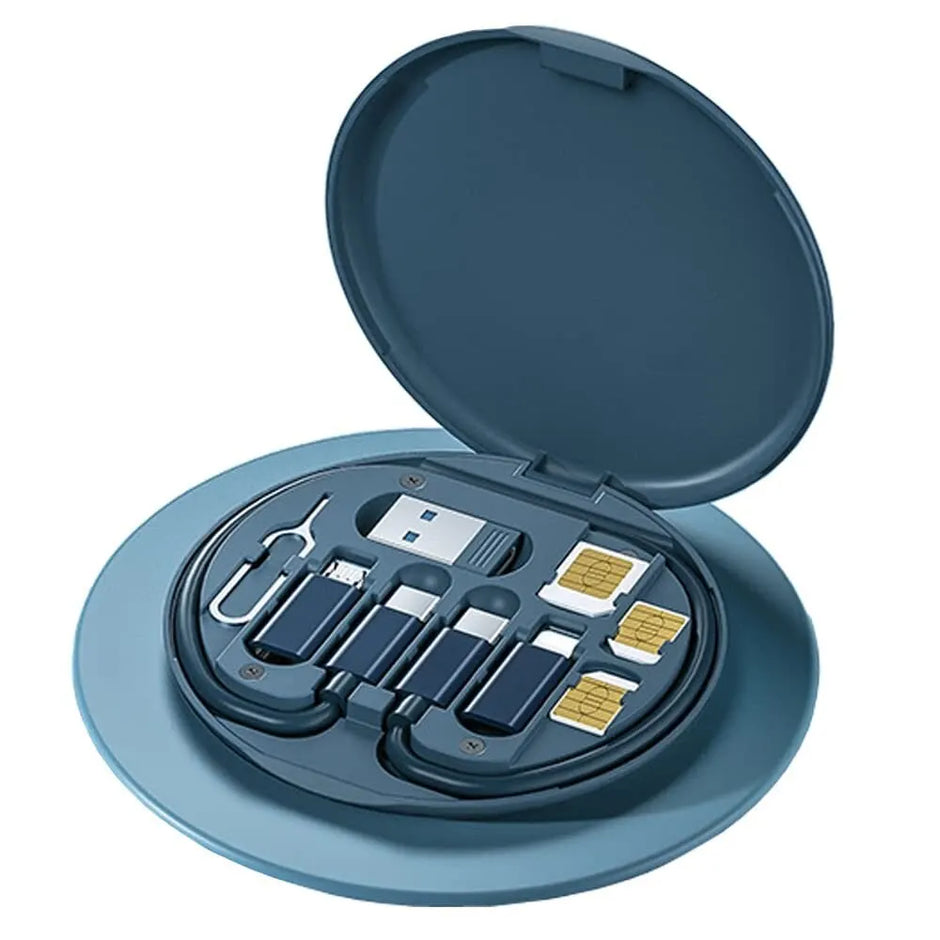BOÎTIER DE RANGEMENT POUR ENSEMBLE DE CÂBLES DE DONNÉES MINI 60W CHARGE RAPIDE CÂBLE DE DONNÉES MULTIFONCTION