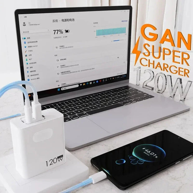 ADAPTATEUR DE CHARGEMENT ULTRA RAPIDE USB-C PD CHARGEUR USB POUR TÉLÉPHONE, ORDINATEUR PORTABLE, TABLETTE, MACBOOK