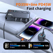 ADAPTATEUR CHARGE RAPIDE VOITURE 9 EN 1 AVEC 3 PRISES PD INDÉPENDANTES ET RÉPARTITEUR D’ALLUME-CIGARE
