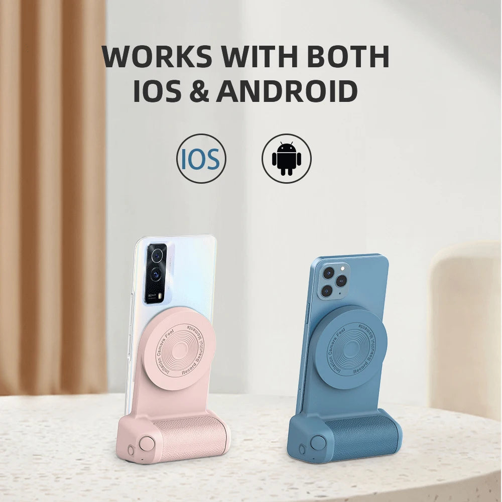 SUPPORT APPAREIL PHOTO 3 EN 1 AVEC POIGNÉE DE CHARGE MULTIFONCTIONNELLE MAGNÉTIQUE POUR SELFIE AVEC SUPPORT PHOTO BLUETOOTH COMPATIBLE ANTI-VIBRATION POUR ANDROID/IOS
