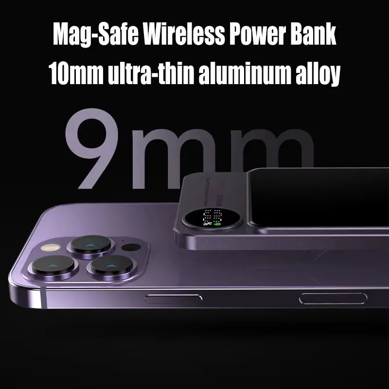 BATTERIE EXTERNE MAGNÉTIQUE MAGSAFE EN ALLIAGE 10000MAH