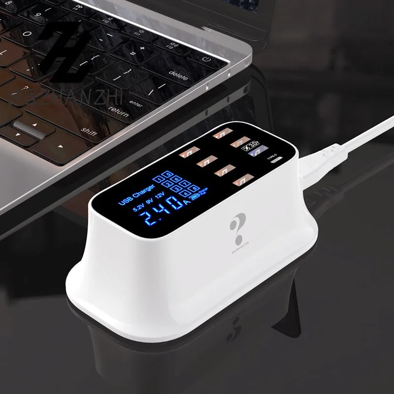 TÊTE DE CHARGE RAPIDE USB MULTI-PORT QC POUR TÉLÉPHONE MOBILE