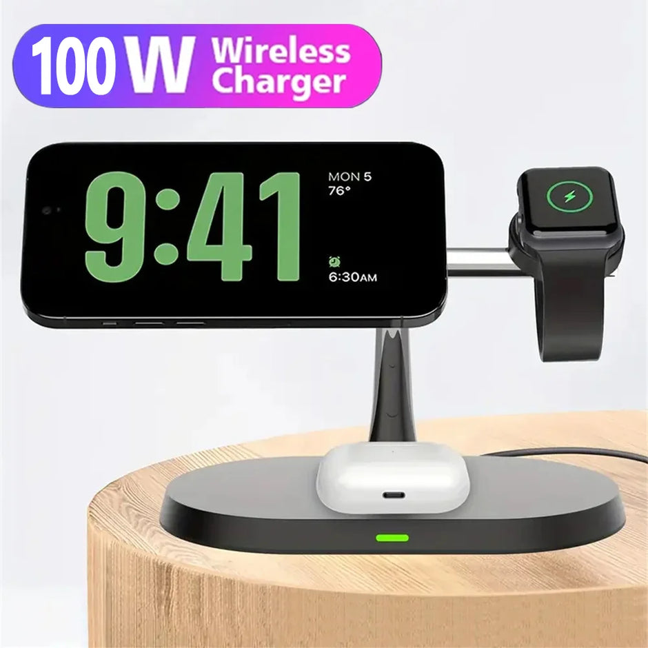 SUPPORT DE CHARGEUR SANS FIL MAGNÉTIQUE 3 EN 1