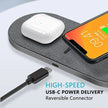 STATION DE CHARGE SANS FIL 2 EN 1 40W TAPIS DE CHARGE RAPIDE DOUBLE