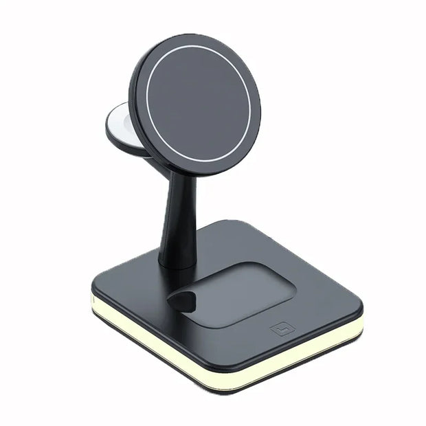 SUPPORT DE CHARGEURS RAPIDES SANS FIL MAGNÉTIQUES 30W 3 EN 1