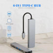DOCK 6 EN 1 USB 3.0 HDMI-COMPATIBLE HUB USB-C TYPE C 3.0 SPLITTER