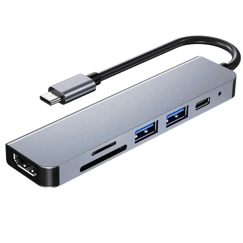 DOCK 6 EN 1 USB 3.0 HDMI-COMPATIBLE HUB USB-C TYPE C 3.0 SPLITTER