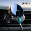 SUPPORT DE TÉLÉPHONE POUR VOITURE AVEC CHARGE SANS FIL 15W MONTURE MAGNÉTIQUE CHARGEUR DE VOITURE POUR GRILLE D’AÉRATION