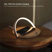 STATION DE CHARGE SANS FIL MULTIFONCTION AVEC SUPPORT TAPIS LAMPE DE BUREAU LED LAMPE DE NUIT TACTILE 10W CHARGE RAPIDE