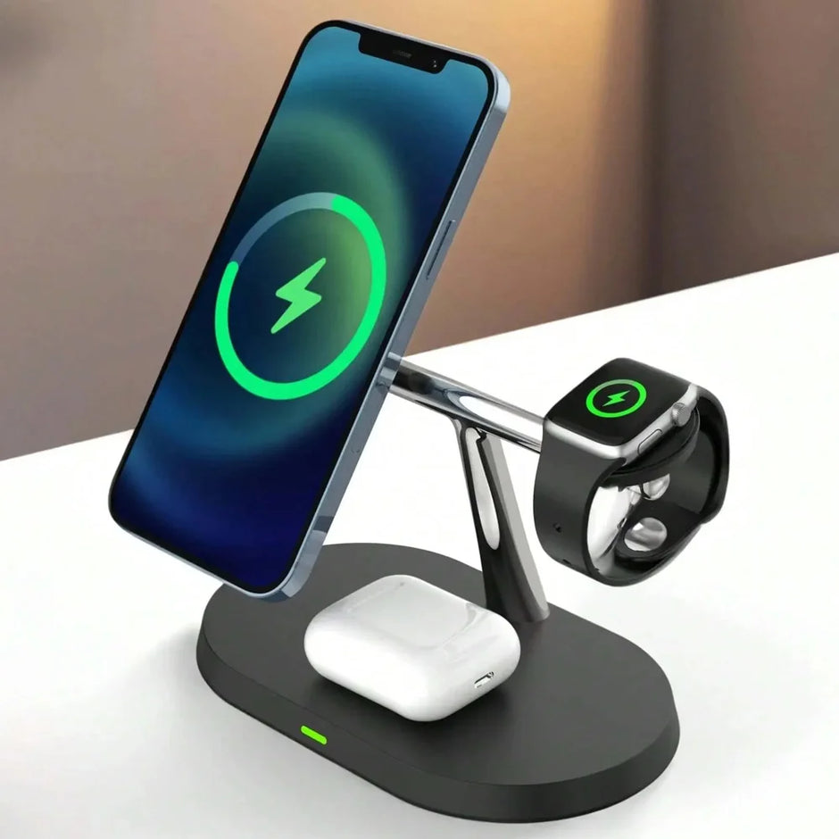 SUPPORT DE CHARGEUR SANS FIL MAGNÉTIQUE 3 EN 1