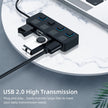 HUB USB 2.0 MULTI-USB RÉPARTITEUR 4 PORTS EXTENSEUR POUR CLÉS USB POUR ORDINATEUR PORTABLE ET PC