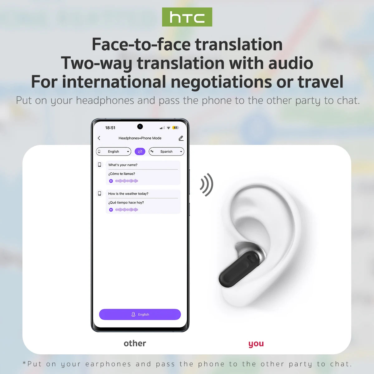 HTC NE20 NOUVEAUX ÉCOUTEURS SANS FIL BLUETOOTH