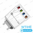 CHARGEUR MURAL 4 PORTS USB RAPIDE POUR TÉLÉPHONE – ADAPTATEUR D’ALIMENTATION