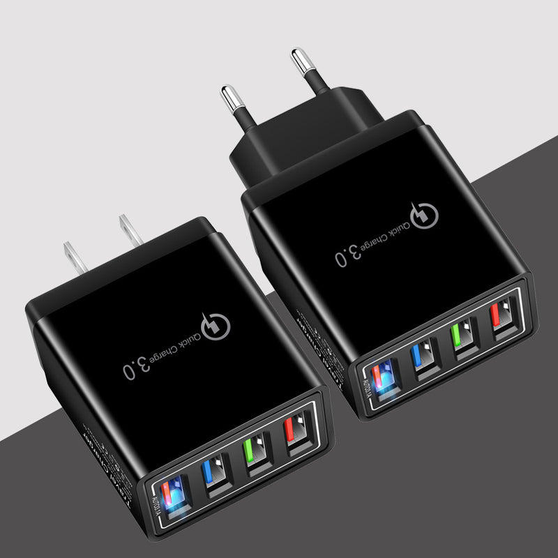 CHARGEUR USB QUICK CHARGE 3.0 ADAPTATEUR 4 PORTS