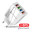 CHARGEUR USB QUICK CHARGE 3.0 ADAPTATEUR 4 PORTS