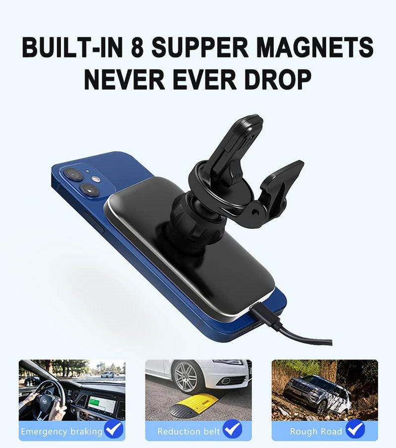 CHARGEUR DE VOITURE SANS FIL MAGNÉTIQUE 15W CAR AUTO - YICHENG