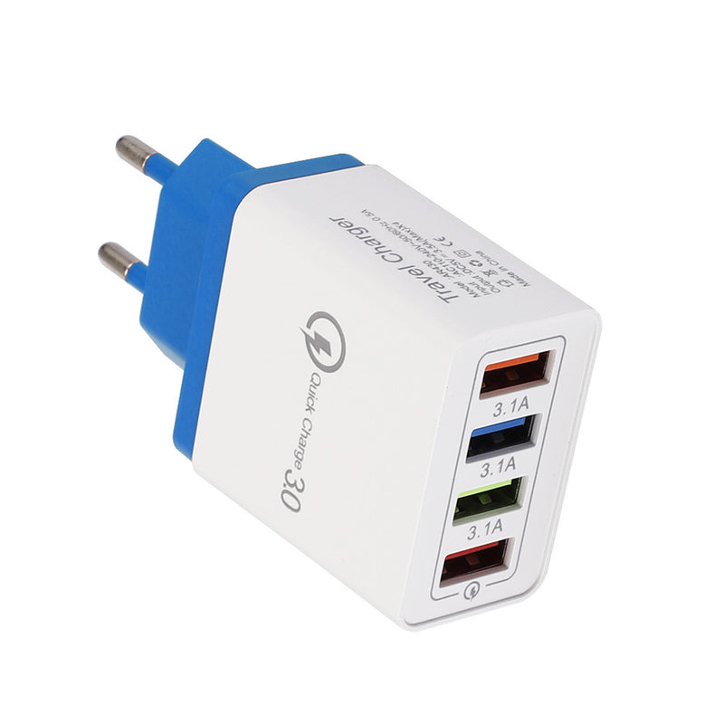 CHARGEUR USB QUICK CHARGE 3.0 ADAPTATEUR 4 PORTS