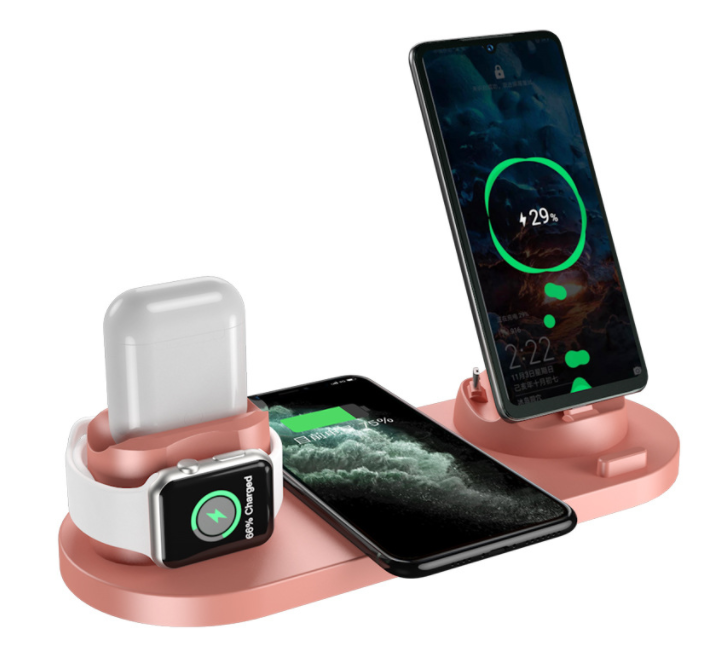 SUPPORT DE CHARGEUR SANS FIL 6 EN 1 COMPATIBLE