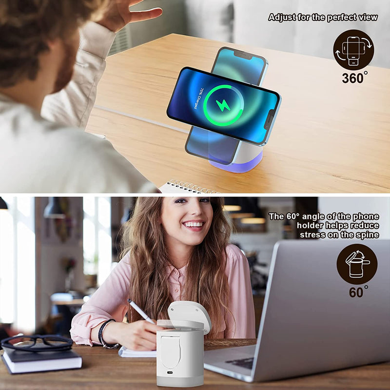 MAGNETIC CHARGEUR SANS FIL 3 EN 1 LUMIÈRE AMBIANTE RGB