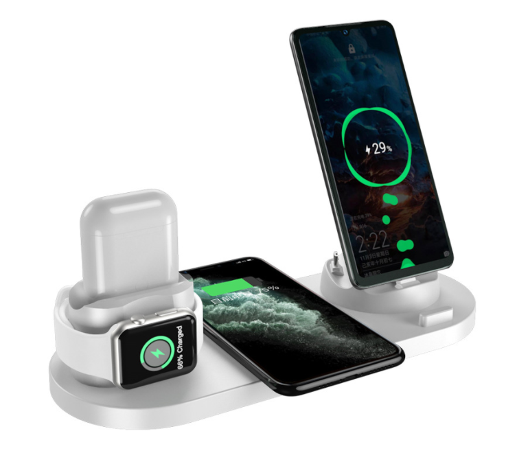 SUPPORT DE CHARGEUR SANS FIL 6 EN 1 COMPATIBLE
