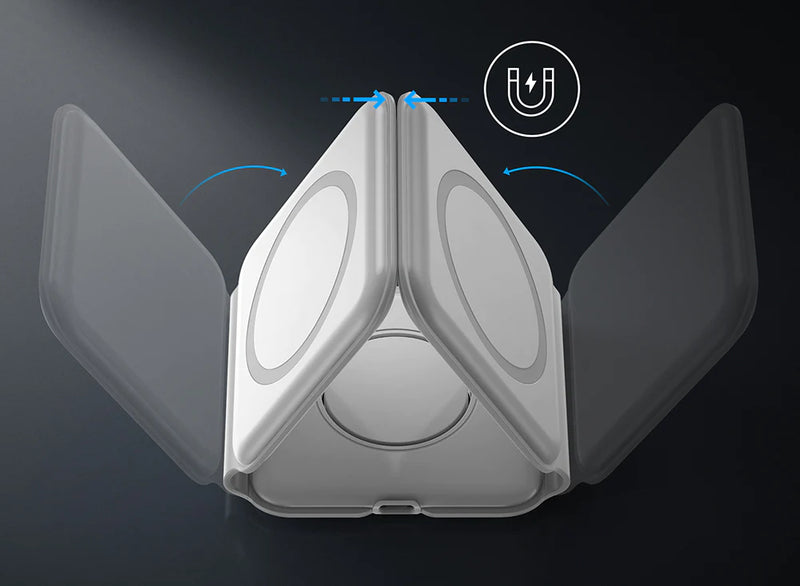 CHARGEUR SANS FIL MULTIFONCTION MOBI 3-EN-1 15W STAND