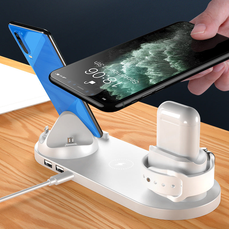 SUPPORT DE CHARGEUR SANS FIL 6 EN 1 COMPATIBLE